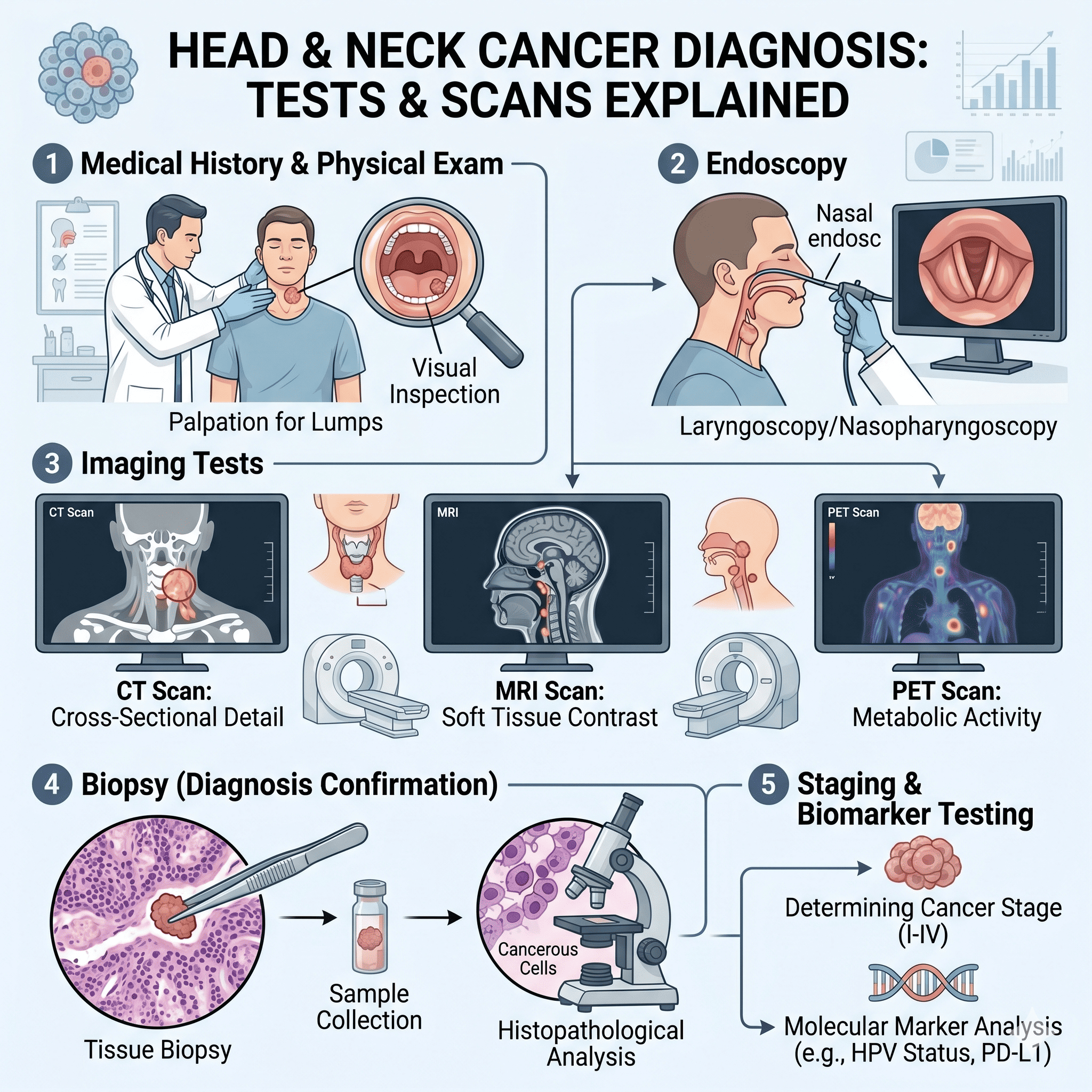 How Head & Neck Cancers Are Diagnosed: Tests & Scans Explained